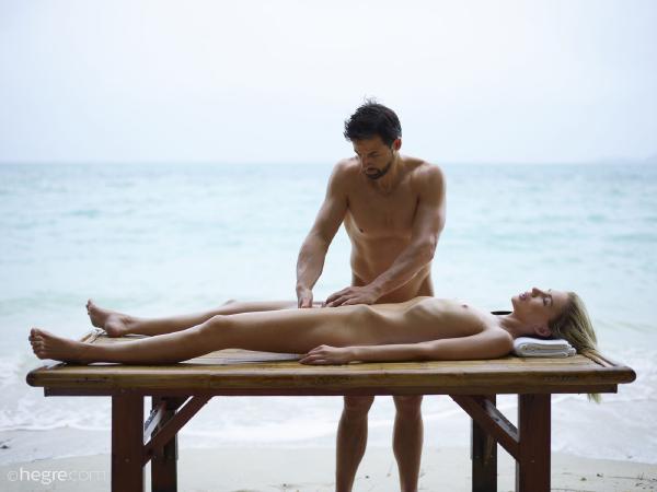 Marika and Alex erotic beach massage #46