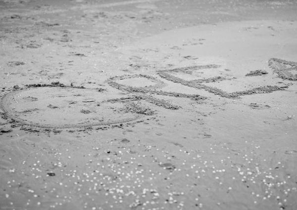 Victoria R written in the sand #59