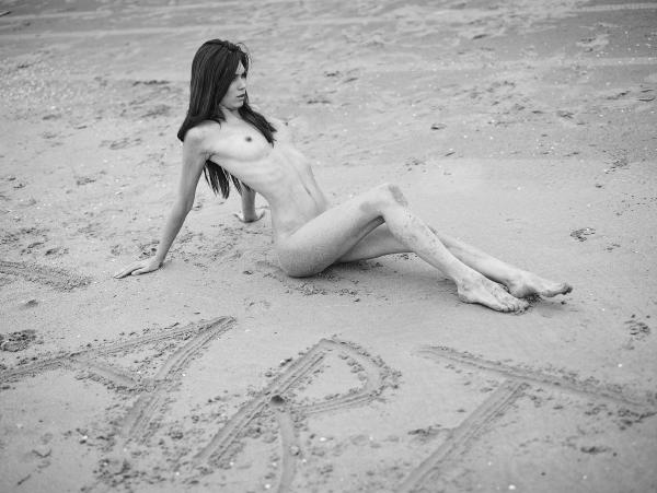 Victoria R written in the sand #90